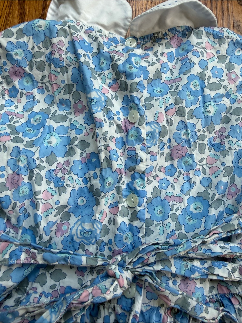 Lily Rose Blue Floral Peter Pan Collar Dress 6-7 Years ASO Princess Charlotte - Picture 4 of 11